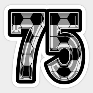 Soccer Number 75 Soccer Jersey #75 Soccer Mom Player Fan Sticker